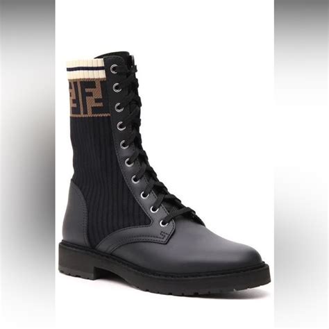 fendi rockoko thigh-high boots|Fendi rockoko ff knit sneakers.